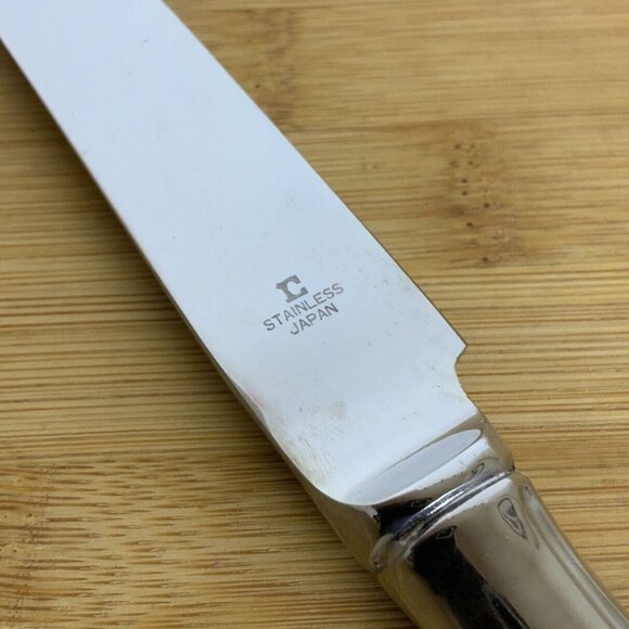 Lifetime Cutlery IC Bamboo Set of 4 Dinner Knives Stainless Steel Flatware Japan - Picture 4 of 5